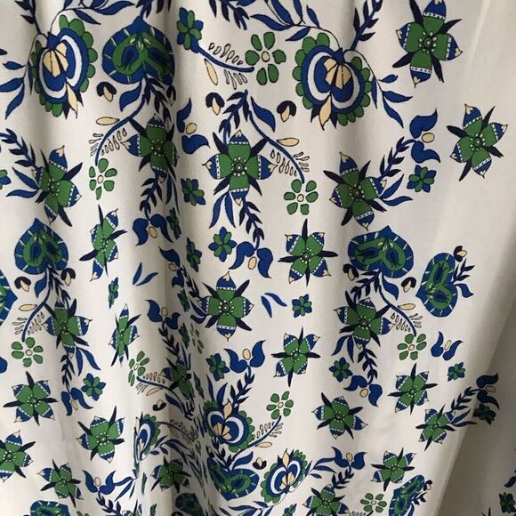 Max Studio Size M shrug jacket open front top blue white floral New with Tags - Picture 4 of 4